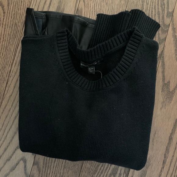 Banana Republic Twofer Style Leather Sweater 🖤 - Picture 4 of 4